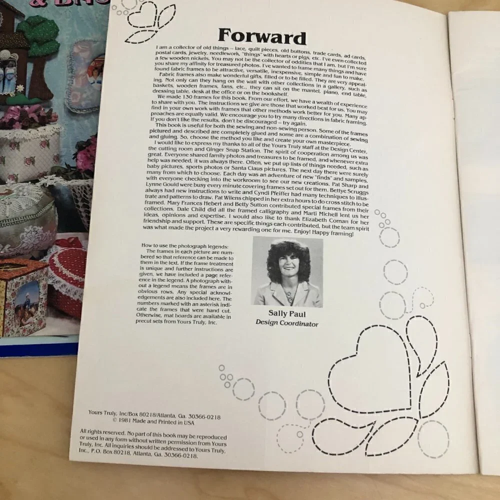 VINTAGE 1980's Home Decor Instructional Booklets Boxes Frames Lace - Lot of 4